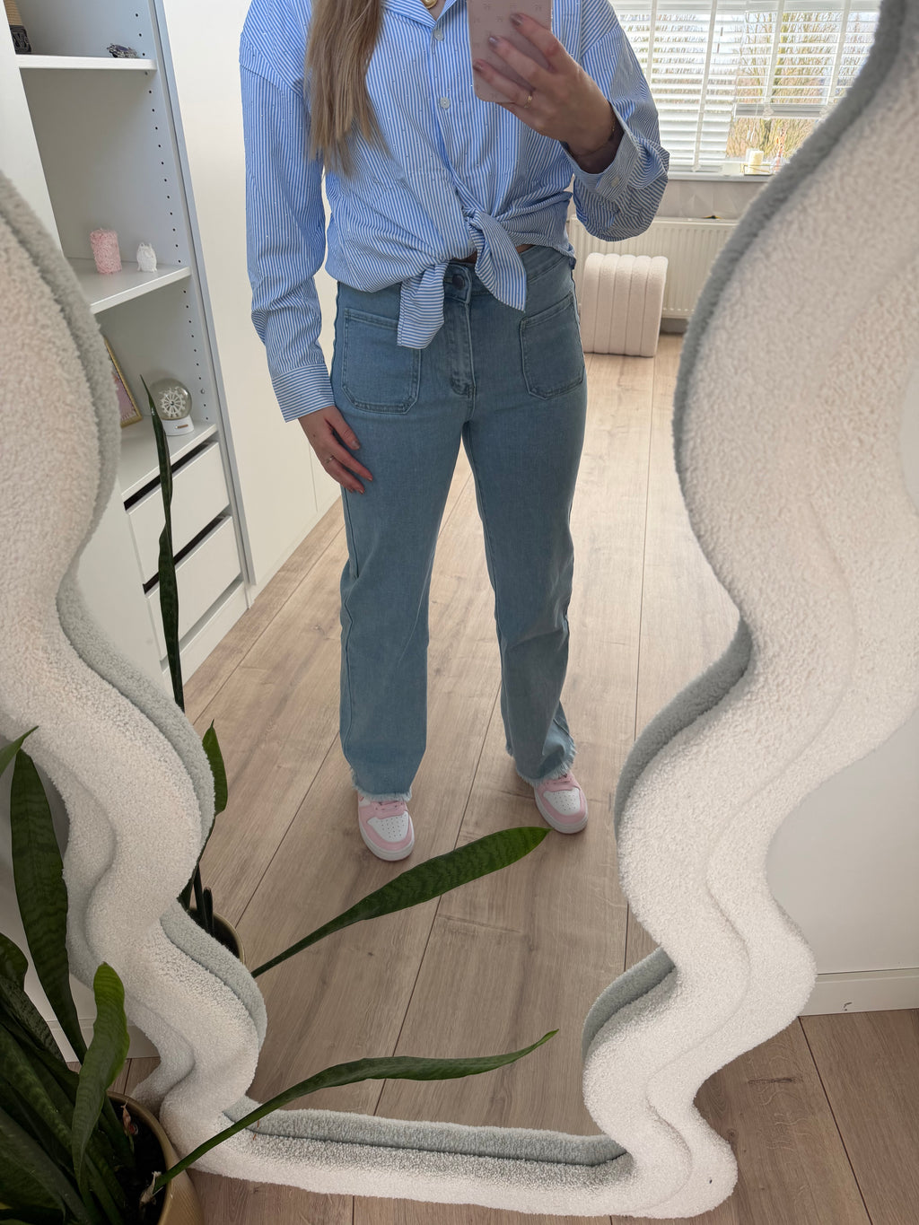 Spijkerbroek wide leg