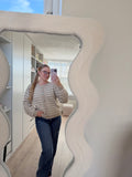 Vest met strepen - Beige/Wit