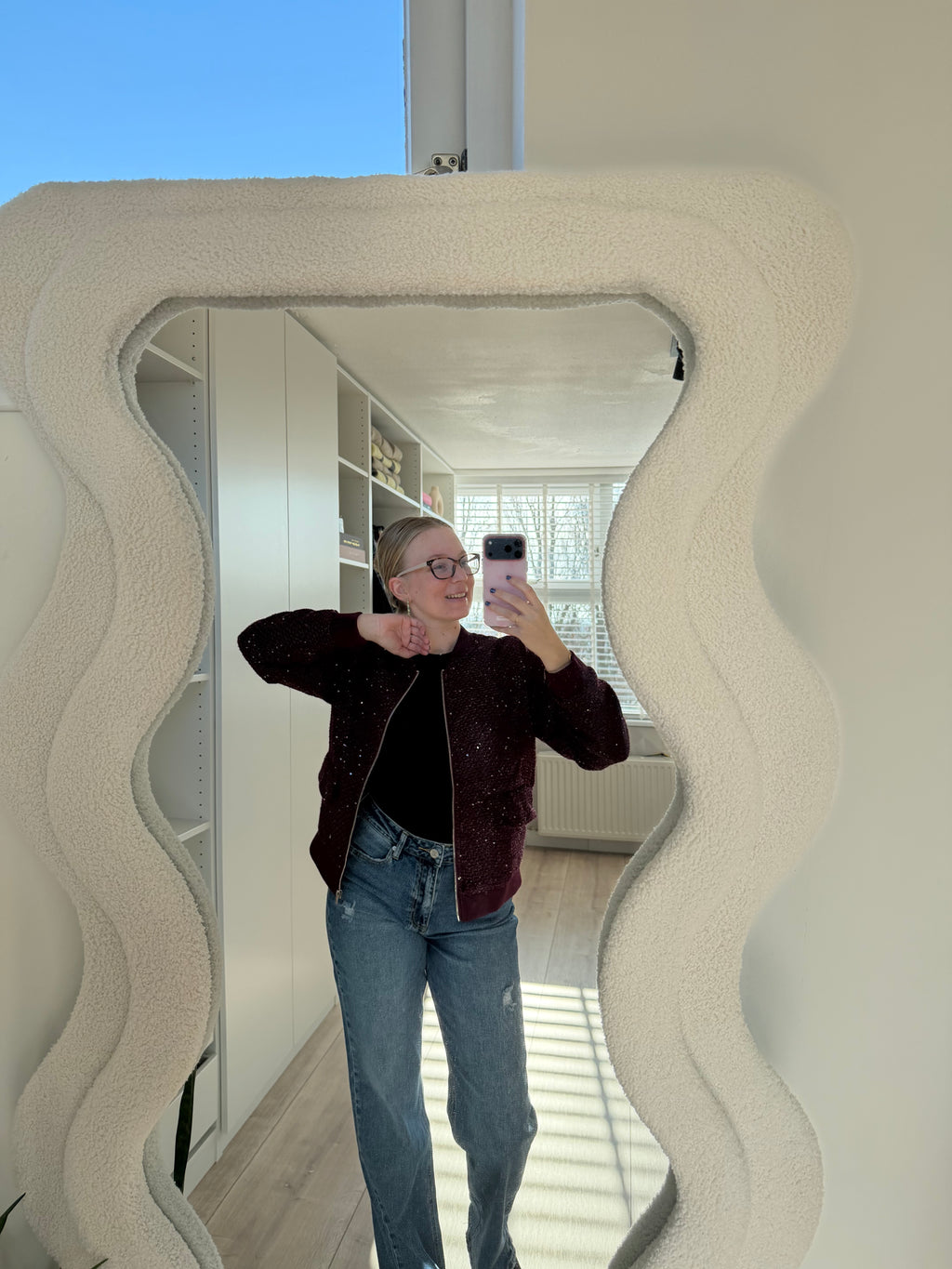 Bomber glitter - Bordeaux