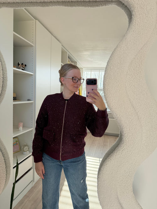 Bomber glitter - Bordeaux