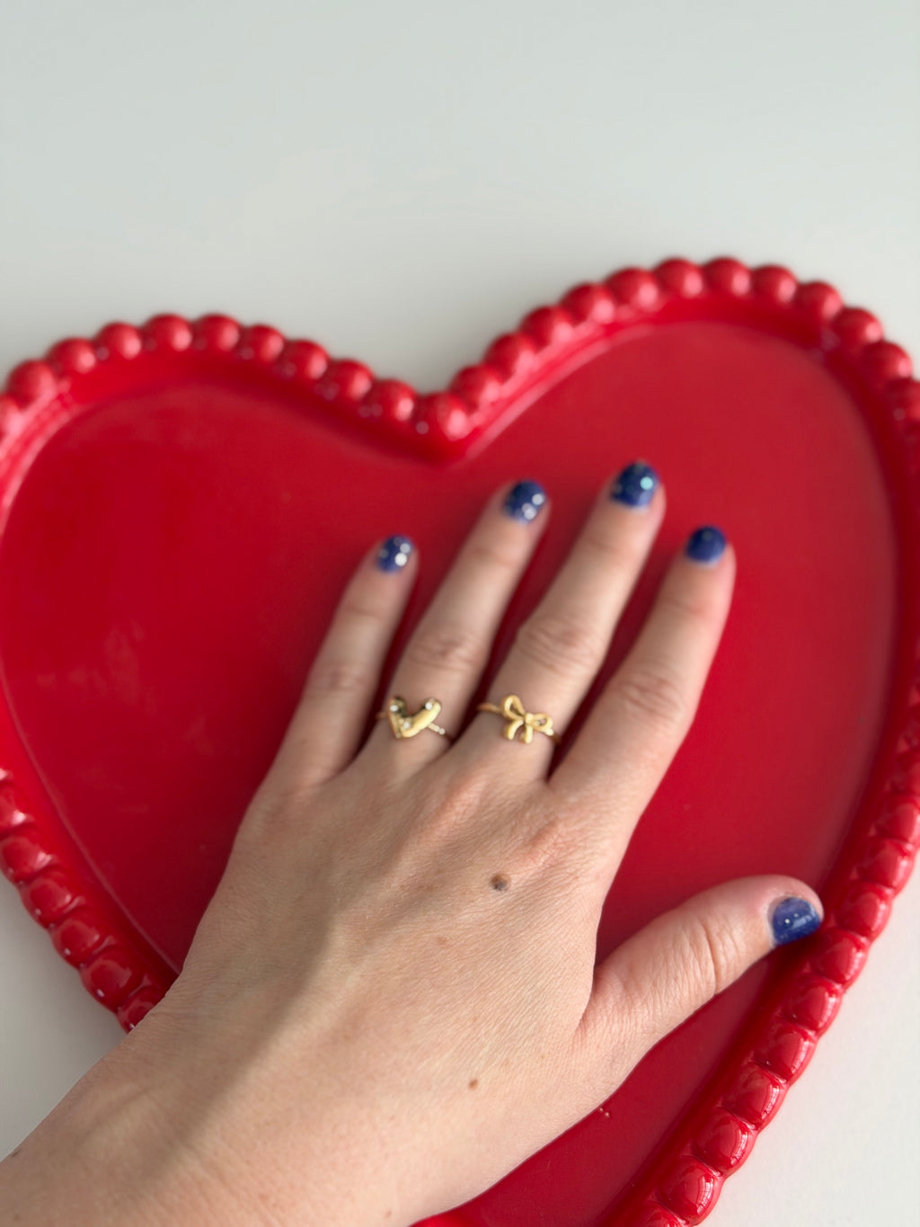 Strikjes ring - GOUD