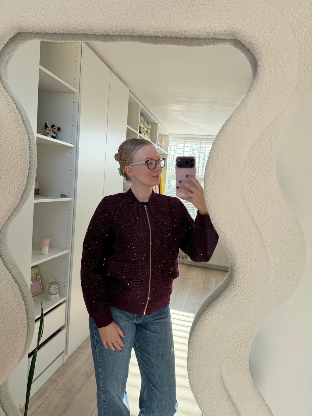 Bomber glitter - Bordeaux