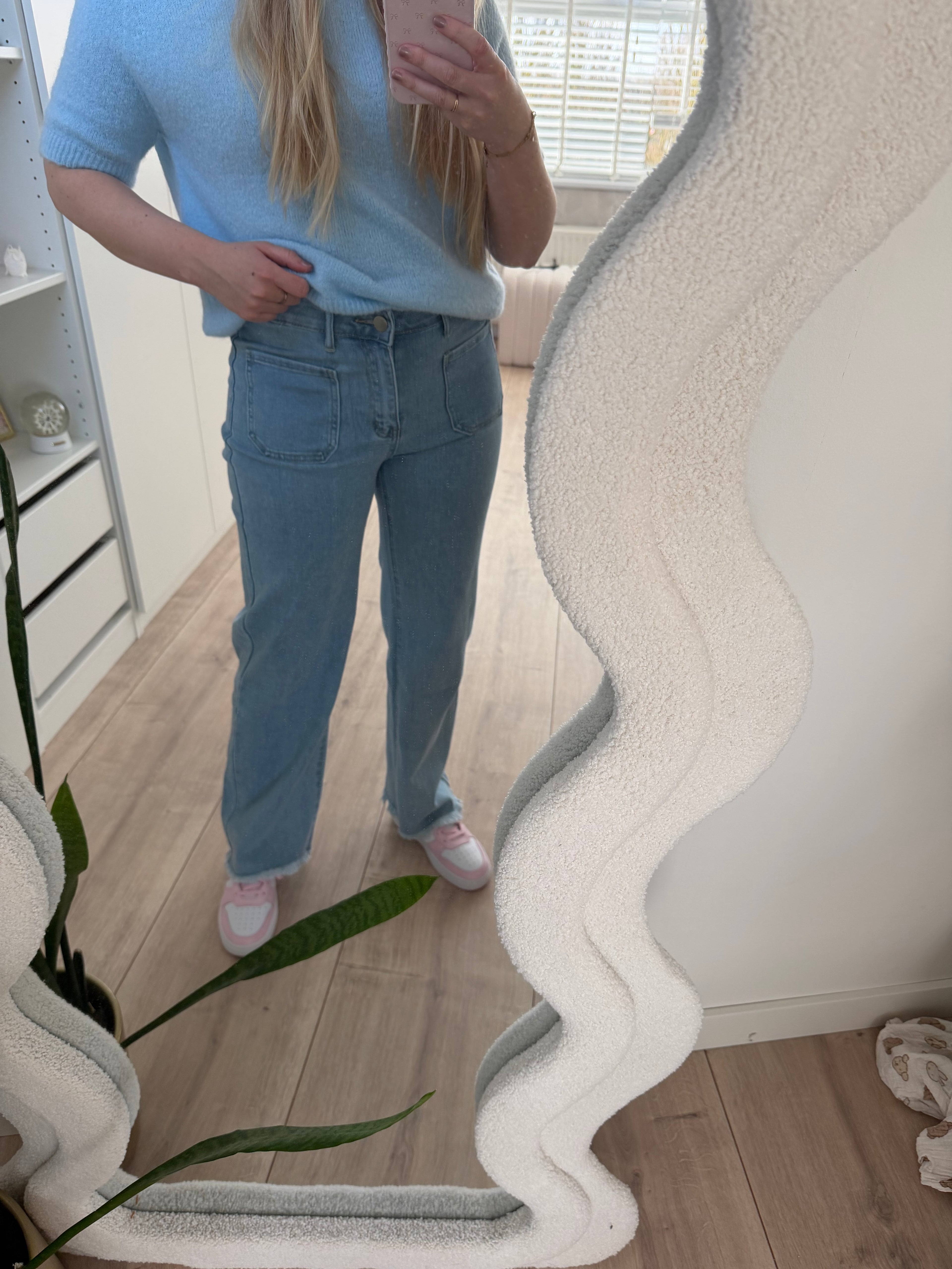 Spijkerbroek wide leg