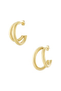 Double Hoop Oorbellen - Goud