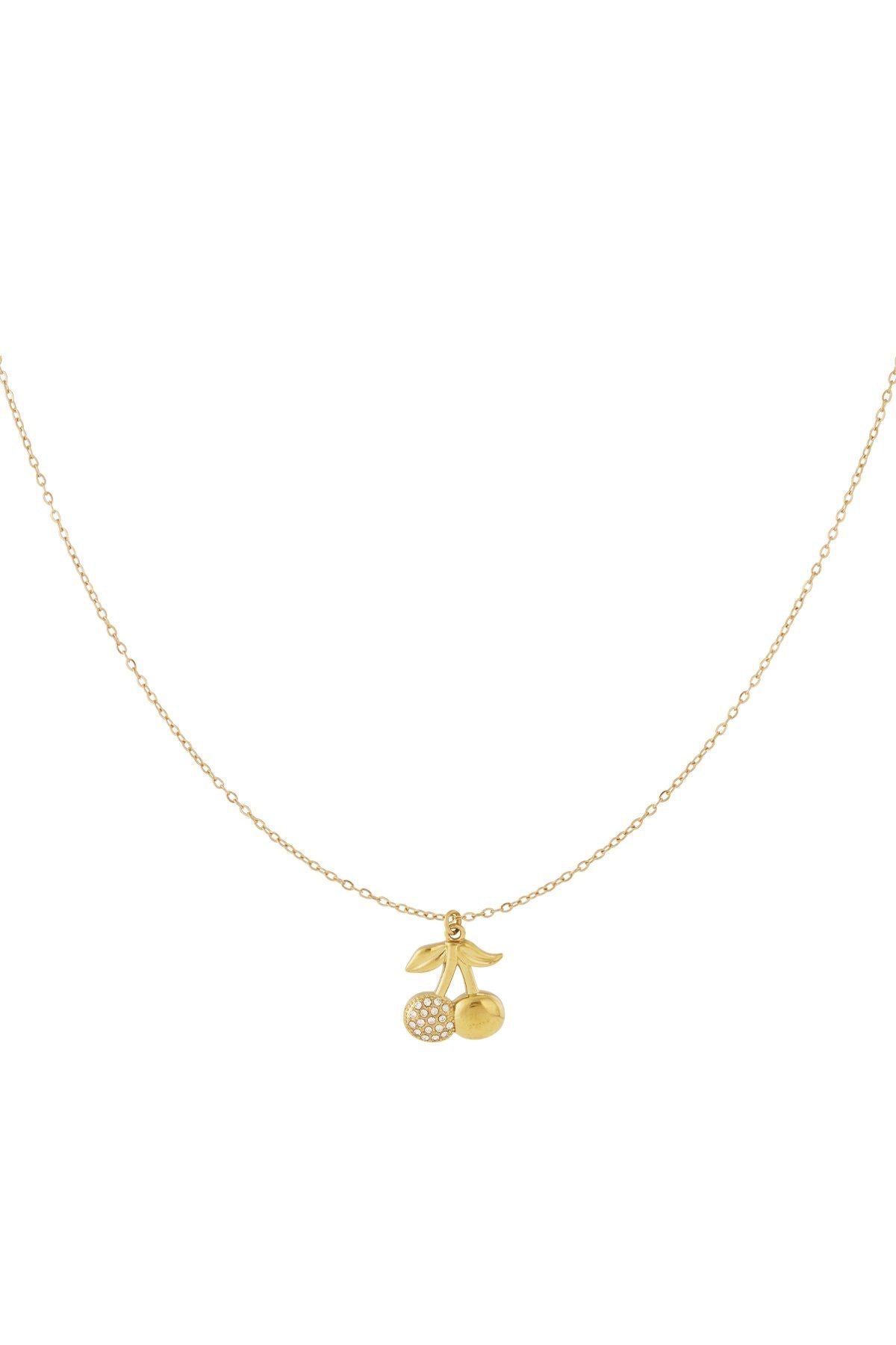 Ketting met kers - Goud