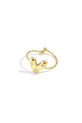 Hartjes Ring met steentjes -Goud
